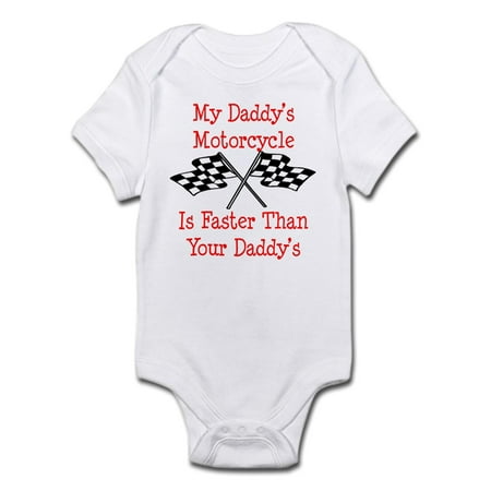 

CafePress - Daddys Motorcycle Is Fast Infant Bodysuit - Baby Light Bodysuit