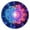 Colorful Tie Dye, variant on Colorful Tie Dye Burst Flower Pattern Round Fitted Tablecloth with Elastic Edge,Dining Table Cover Waterproof,Outdoor Round Tablecloth for Camping,Dining,Indoor and Outdoor