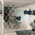 thumbnail image 2 of Espejo de pared con fondo de empalme de diamantes, pegatinas decorativas de acrílico para espejo, 2 of 5