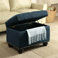 thumbnail image 1 of Pemberly Row Ottoman de Rangement Bleu, 1 of 5