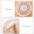 thumbnail image 4 of Mini tabouret en bois - Support rond décoratif pour pot de fleurs - pour intérieur ou extérieur - Décoration rustique de jardin (petit), 4 of 5