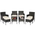 thumbnail image 2 of Aimee Lii 8 Pieces Outdoor Wicker Sofa Set with 2 Coffee Table, Backyard Furniture, Rustproof, 2 of 7