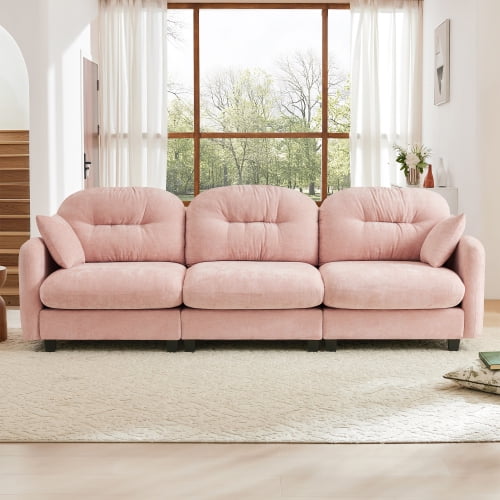 GAKMCIL 107" Loveseat Sofa, 3 Seater with Upholstered Large Size Deep Seat,Cloud Sectional Couches Chenille Fabric for Living Home