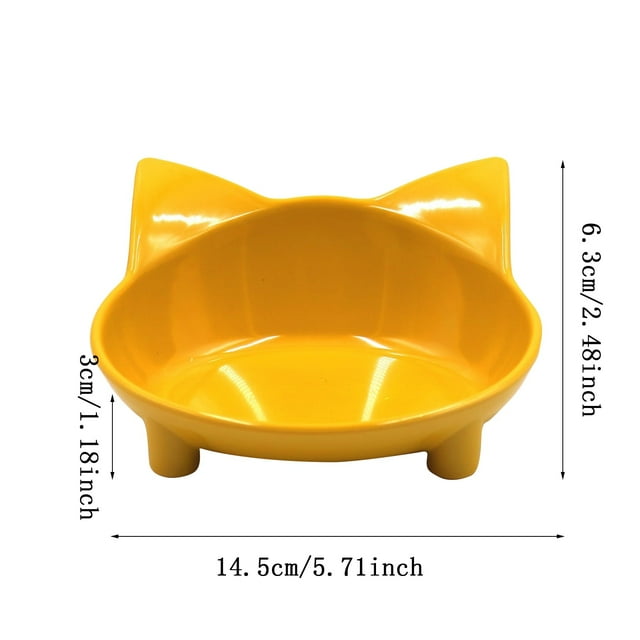 Shallow Cat Food Bowl Wide Dish Non Slip Cats Feeding For Whisker Fatigue