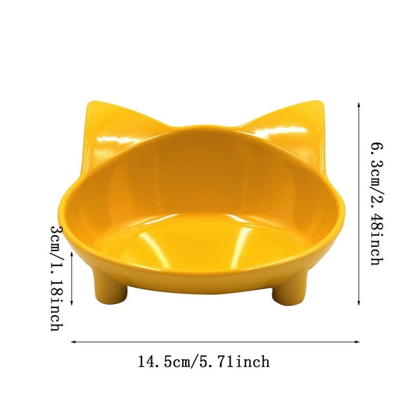 Bol Peu Profond pour Nourriture de Chat, Grand Plat Antidérapant, Alimentation pour Chats contre la Fatigue des Moustaches