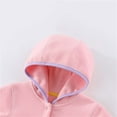 thumbnail image 6 of dazeni Newborn Baby 3M-3Y Polar Fleece Jumpsuit Girls Boys Winter Hooded Coverall Romper Cute Baby Snowsuit Clothes Pink 3 Months, 6 of 8
