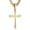 Gold, variant on Simple Cross Necklace for Women Stainless Steel Gold/Silver Cross Pendant Necklace for Men Box Chain 22+2 Inch
