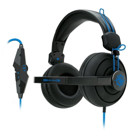 (REFURBISHED) ENHANCE GX-H3 Computer Gaming Headset Microphone & In-Line Controls - Over Ear Design, Plush Earpads & Headband, & 3.5mm AUX - Great for League of Legends , PUBG , &