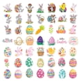 thumbnail image 2 of CoreLiving Easter Stickers Bulk 50PCS Cute Bunny Vinyl Egg Decorations for Easter Basket Stuffers Party Favors DIY Craft Supplies Durable Reusable Easter Egg Fillers, 2 of 8