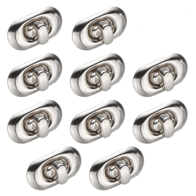 Miangastore 10 Pcs Accessoire de Verrouillage pour Sac à Main en Cuir (Argent)
