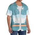 thumbnail image 2 of Balery Bathtub with Soap Bubbles Camisa Casual de Manga Corta con Botones para Hombre, Texturizada, Estilo Cubano, para Playa, Verano-4X-Large, 2 of 5