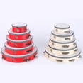 thumbnail image 3 of Eigraketly Pandereta de mano fácil de aprender, instrumento Musical para principiantes, regalos de pandereta redonda de madera Accesorios para instrumentos musicales rojo 8 pulgadas, 3 of 6