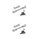 thumbnail image 1 of Vogacara Varilla de enlace Servo para coche con Control remoto 1/28, modificación de vehículos, varillas de conexión de dirección, Kit ensamblado, Plata 2piezas Vogacara CBP213543, 1 of 6