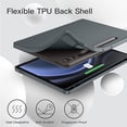 thumbnail image 4 of JETech Case for Samsung Galaxy Tab S9 FE+ / S9 FE Plus 12.4-Inch with S Pen Holder, Soft TPU Tri-Fold Stand Protective Tablet Cover, Support S Pen Charging, Auto Wake/Sleep (Gray), 4 of 6