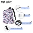 thumbnail image 4 of Vsdgher music Skull record mike Print Canvas Backpack Travel Rucksack Unisex Knapsack 15.7/17.7Inch Laptop Backpack for Work,College -Small, 4 of 5