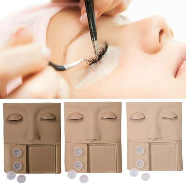 Mairbeon 1 Set Grafting Eyelash Practice Skin Detachable Design Three-dimensional Flexible False Eyelash Extensions Training Fake Skin Makeup - Walmart.com