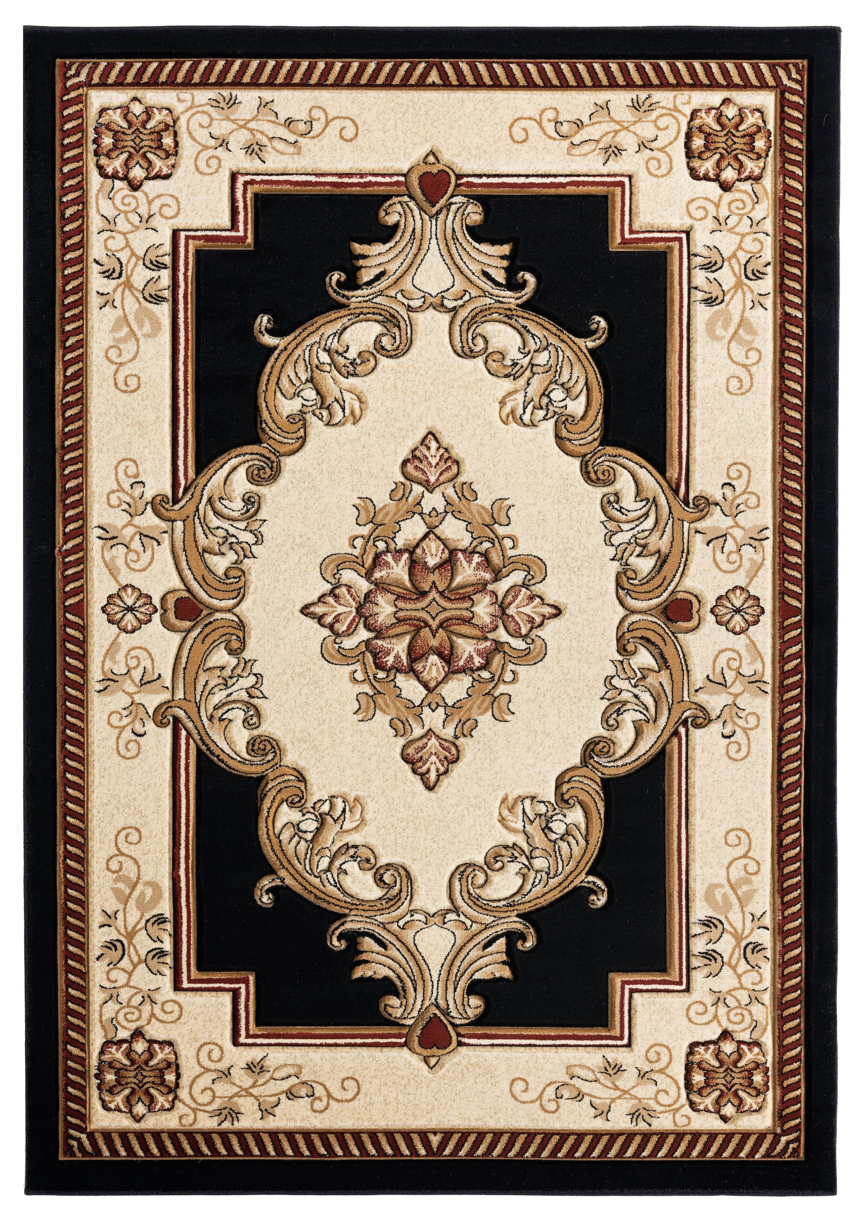 United Weavers Drachma Patras Traditional Medallion Accent Rug, Black, 1'10" x 2'8"