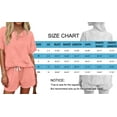 thumbnail image 6 of MOSHU Womens Pajamas Sets Button Down Tops and Drawstring Shorts With Pockets Two Piece Lounge Sets Oufits, 6 of 11