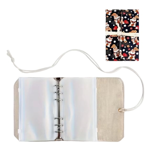 Circular Knitting Needle Case with Detachable 6 Hole PVC Binder Pocket Knitting Tool Organiser for Yarn Craft Tool