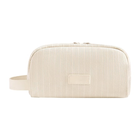 KTFgvq Storage Bag Large Capacity Organizer Water-resistant Toiletry Case Portable Storage for Travel Essentials Beige