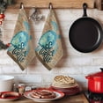 thumbnail image 6 of Vintage Sea Turtle Kitchen Towels Set of 2, Brown Nautical Anchor Bubbles Coastal Absorbent Dish Towels for Kitchen, Microfiber Hand Towel, Quick Drying Tea Towel for Cleaning Decorative Dishcloths, 6 of 7