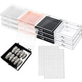 thumbnail image 1 of 12 cajas de almacenamiento de uñas a presión, caja de embalaje de uñas acrílicas, vitrina de uñas postizas artificiales, caja organizadora de uñas con 60 unidades de cinta adhesiva de doble cara para, 1 of 5