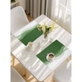 thumbnail image 5 of Ombre Waves Placemats Set of 8, Abstract Art Gradient Sage Green Modern Placemats for Dining Table, Place Mats for Kitchen Tabletop, Waterproof Wipeable Dining Table Mats Set, 5 of 9