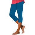 thumbnail image 2 of FNFYFH Clearance Womens Compression Yoga Capri Pants Muscle Support Leggings,Light Blue, 2 of 7