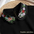 thumbnail image 3 of CAILDANL False Collar Detachable Half Shirt Blouse Fake Collar Embroidery Bow Knot Elegant Design for Women Girls, 3 of 3
