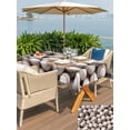 thumbnail image 4 of Outdoor Tablecloth with Umbrella Hole and Zipper, Baseball Rectangle Table Cloth 60x84 Inch Waterproof Tablecloth, White Red Art Sport Picnic Table Cover for Patio Camping, 4 of 7