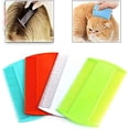 thumbnail image 3 of Juego de 4 peines de dientes finos para pulgas y piojos para perros y gatos, peine de plástico de doble cara para pulgas, peine de rejilla para perros, 8,2 x 5,1 cm, 3 of 5