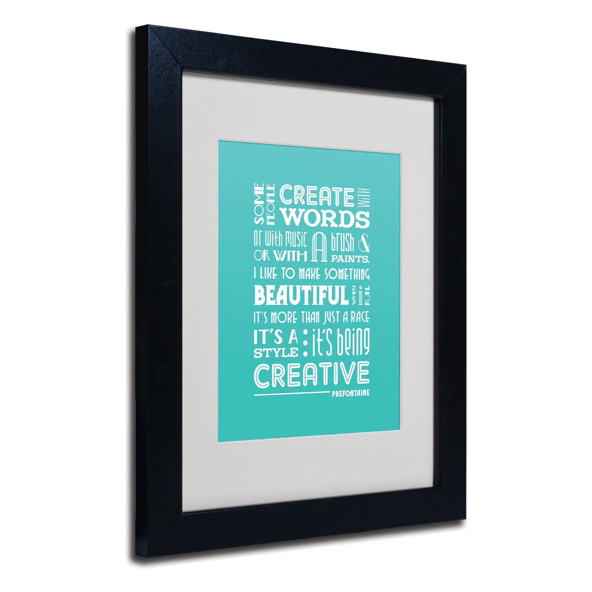 Trademark Fine Art "Creative Running I" Matted Framed Art by Megan Romo, Black Frame