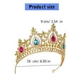 thumbnail image 3 of FENOHREFE Bridal Rhinestones Crowns Princesses Crowns Headbands Wedding Crystal Headwear for Birthdays and Holidays, 3 of 7