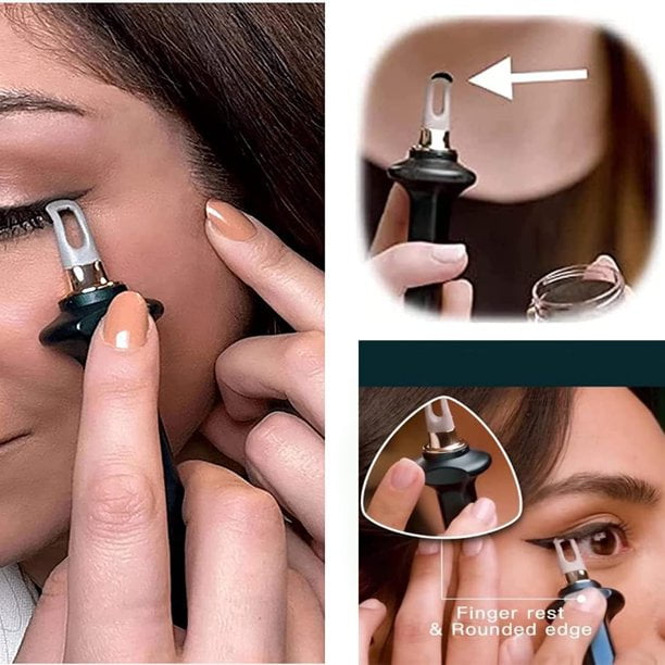 Kit de delineador de ojos fácil - Zordora Glamorous Easy Eyeliner Kit, Tecia Hyper Easy No-skip Eyeliner, Guide Eyeliner Duo Tool, Eyeliner Applicator Wand, Silicone Eyeliner Tool Zordora Electrónica