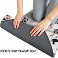 thumbnail image 3 of White Cow Dot Pattern Hot Yoga Mat Towel Non Slip for Hot Yoga - Quick-Drying Yoga Mat Cover with 4 Corner Pockets with Travel Bag - Hot Yoga Towel Non Slip 74"x26", 3 of 6