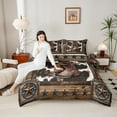 thumbnail image 4 of Manfei Cowgirl Boot Comforter Sets Twin Size, Texas Stars Comforters & Duvets, Rustic Farmhouse Reversible Bedding Twin Comforter Set, Super Cozy Bedroom Decorative, 2pcs, 4 of 7
