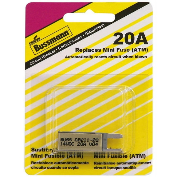 Bussmann (BP/CB211-20-RP) 20 Amp Type-I ATM Mini Circuit Breaker