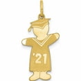 thumbnail image 1 of Ss/Gold Plated Gp Sterling Silver Class Of 2021 Boy Cuddle Charm (22.37 X 12.7) Made In United States -Jewelry By Sweet Pea, 1 of 5
