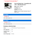 thumbnail image 2 of Front Left Brake Hose - Compatible with 1979 - 1986 Chevy C20 1980 1981 1982 1983 1984 1985, 2 of 2