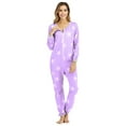 thumbnail image 2 of Jxximdong Pajamas for Women Set Women's Star Print 1 Piece Pajamas Warm Basic Loungewear Purple Loungewear S, 2 of 4