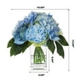 thumbnail image 5 of Enova Home  Mixed Artificial Peony Roses and Hydrangea Silk Flowers in Clear Glass Vase with Faux Water - 12"H x 10"W Peach, 5 of 5