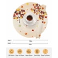 thumbnail image 6 of 13 Inch Round Placemats Set of 6, Maple Leaf Fall Non Slip Heat Insulation PP Table Mats, Thanksgiving Botanical Branches Washable Place Mats for Kitchen Dining Party Table Decor, 6 of 7
