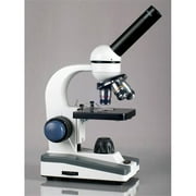 AmScope M150C-PS25-WM 40X-1000X Coarse & Fine Student Compound Microscope Plus 25 Prepared Slides & Book