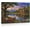 Frame-style, variant on Rustic Log Cabin Lake Canvas Wall Art Mountain Forest Landscape Sunset Print Wildlife Deer Ducks Geese Living Room Bedroom Home Decor Artwork