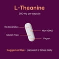 thumbnail image 6 of L-Theanine 200mg (360 Vegetarian Capsules) (120 x 3) - No Stearates - Vegan - Non GMO - Gluten Free, 6 of 7