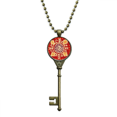 thumbnail image 1 of Ojos rojo oscuro Mexico totems antigua civilización dibujo Llavero Collar Colgante Bandeja Cadena Embellecida Unbranded M, 1 of 3