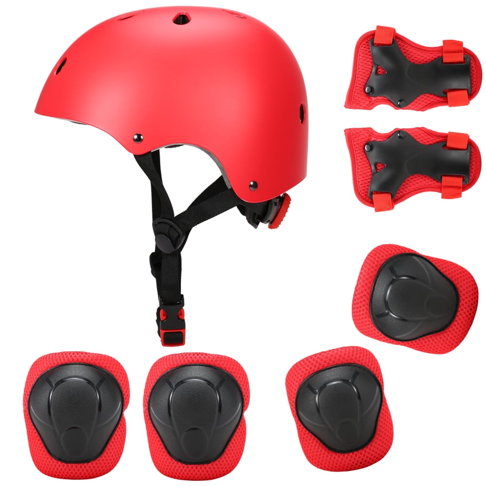 Protective Gear,1 Helmet And In 1 Helmet And Pads Set Kids 7 In Helmet And Pads 7 In 1 Kids Knee Pads Wrist Roller Adjustable Kids Knee Zdhf Kids Bike Helmet Rookin