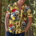 thumbnail image 6 of Funny Christmas Party Skull Hawaiian Shirt For Men Christmas Gifts Mens Hawaiian Shirts Short Sleeve Button Down Shirt Men, 6 of 7