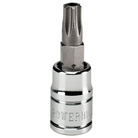 - Powerbuilt 1/4-Inch Drive Tamper Proof Star Bit Socket T30, Chrome-Vanadium / S2