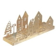 thumbnail image 1 of Gold Metal Winter Village Candle Holder, 1 of 3